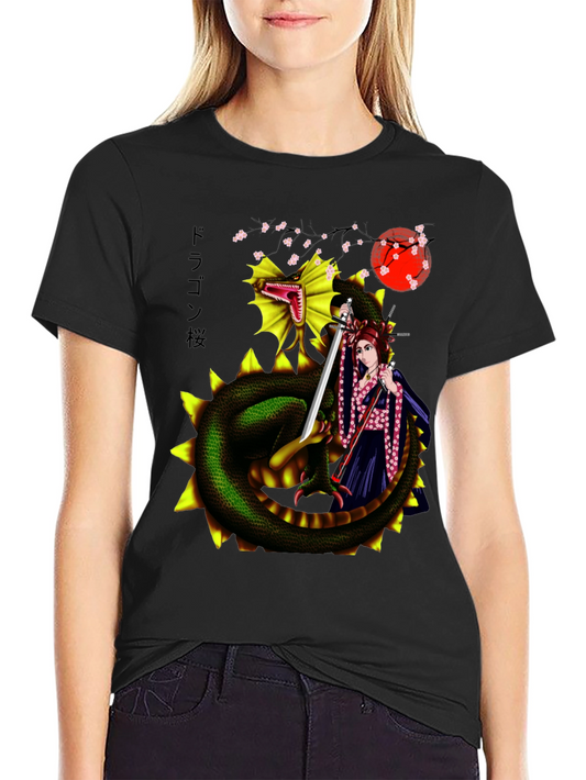 Dragon & Warrior Graphic Tee
