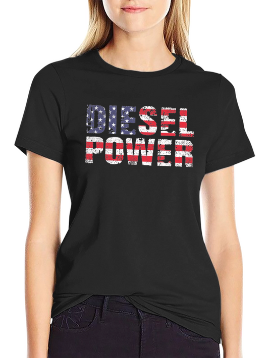 Diesel Power American Flag Graphic T-Shirt
