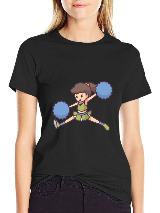 Cheerleader Graphic Black Tee