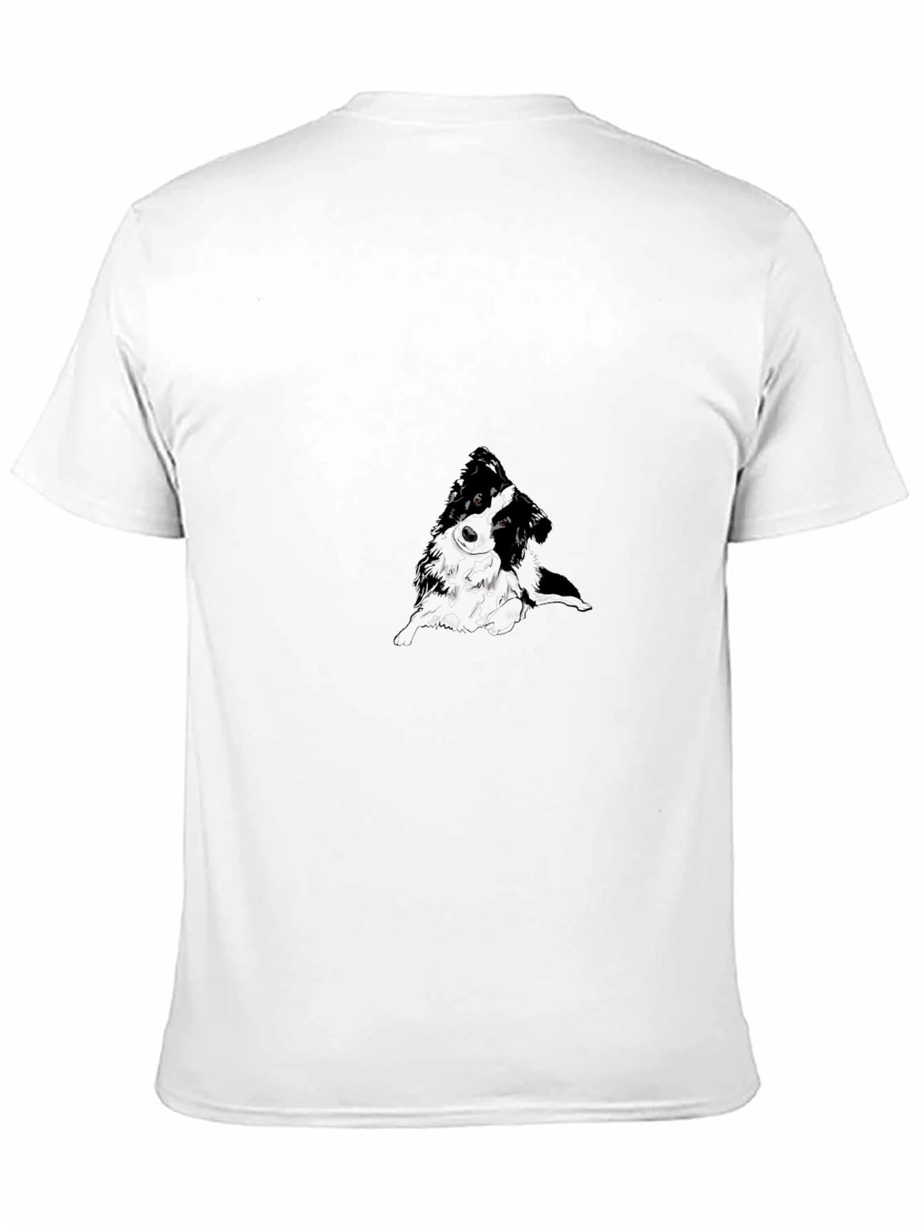 Black T-Shirt with Abstract Dog Design