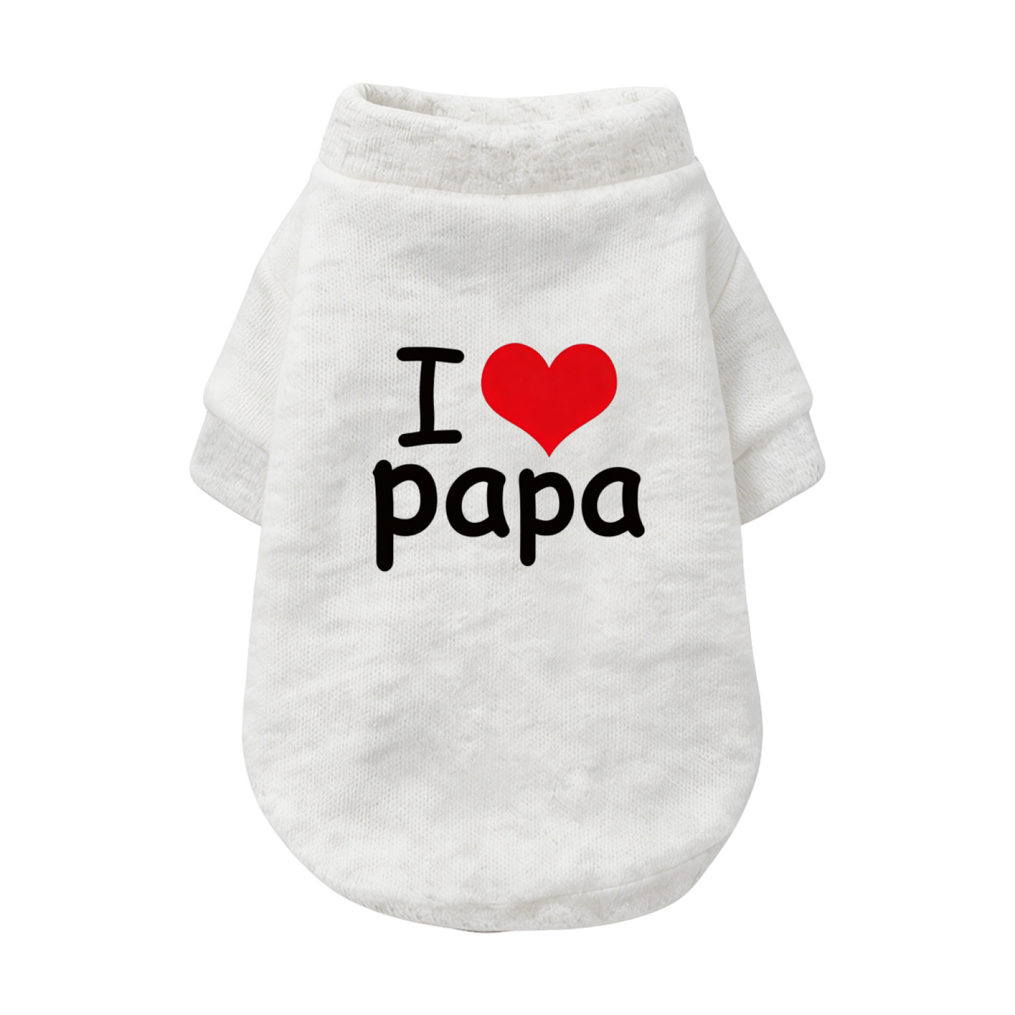 I Love Papa Gray Soft Comfy Pet Daily Sweater Cardigan