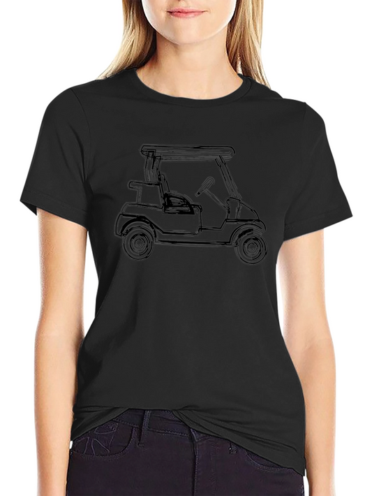Golf Cart Graphic T-Shirt - Black