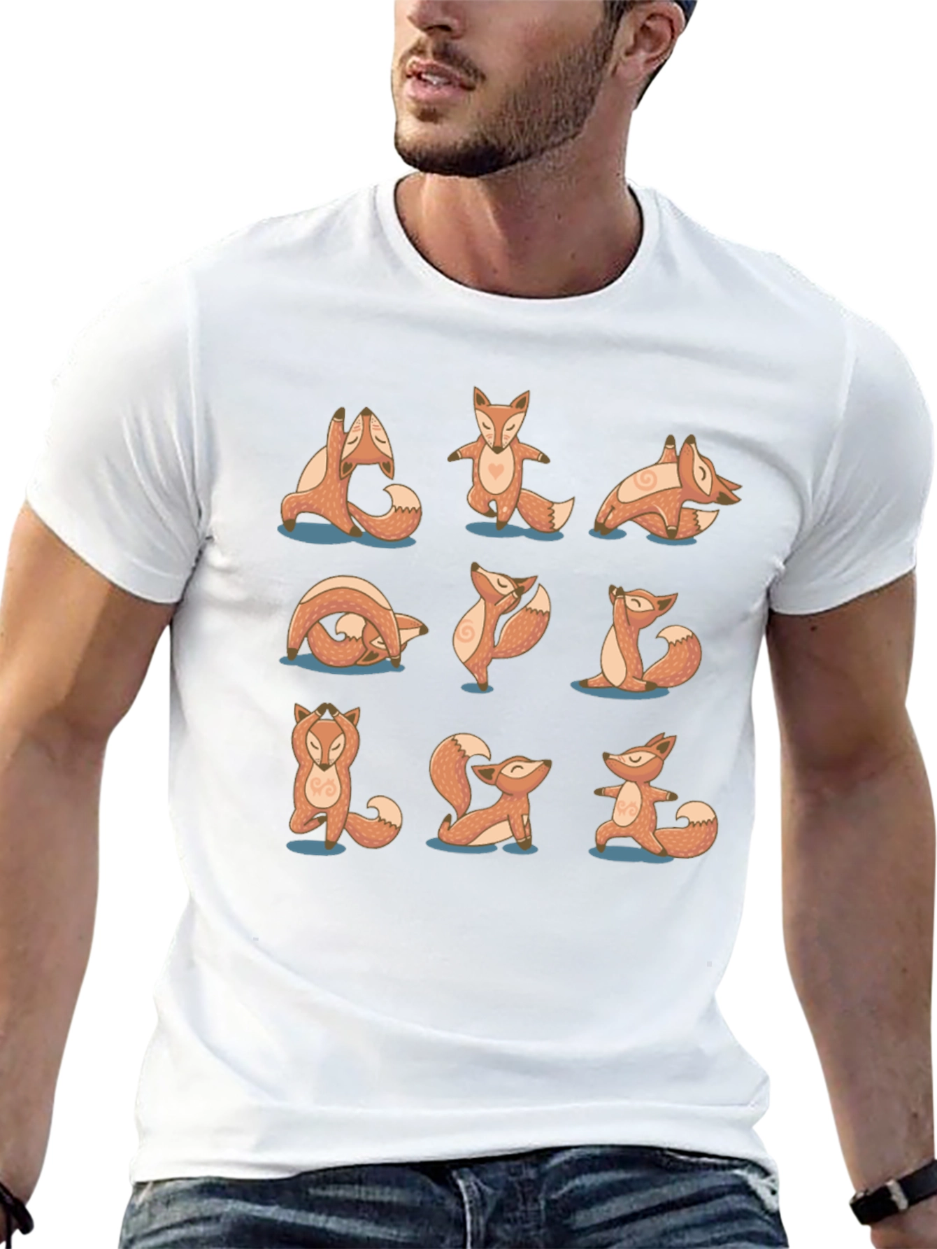 Yoga Fox Black Graphic Tee