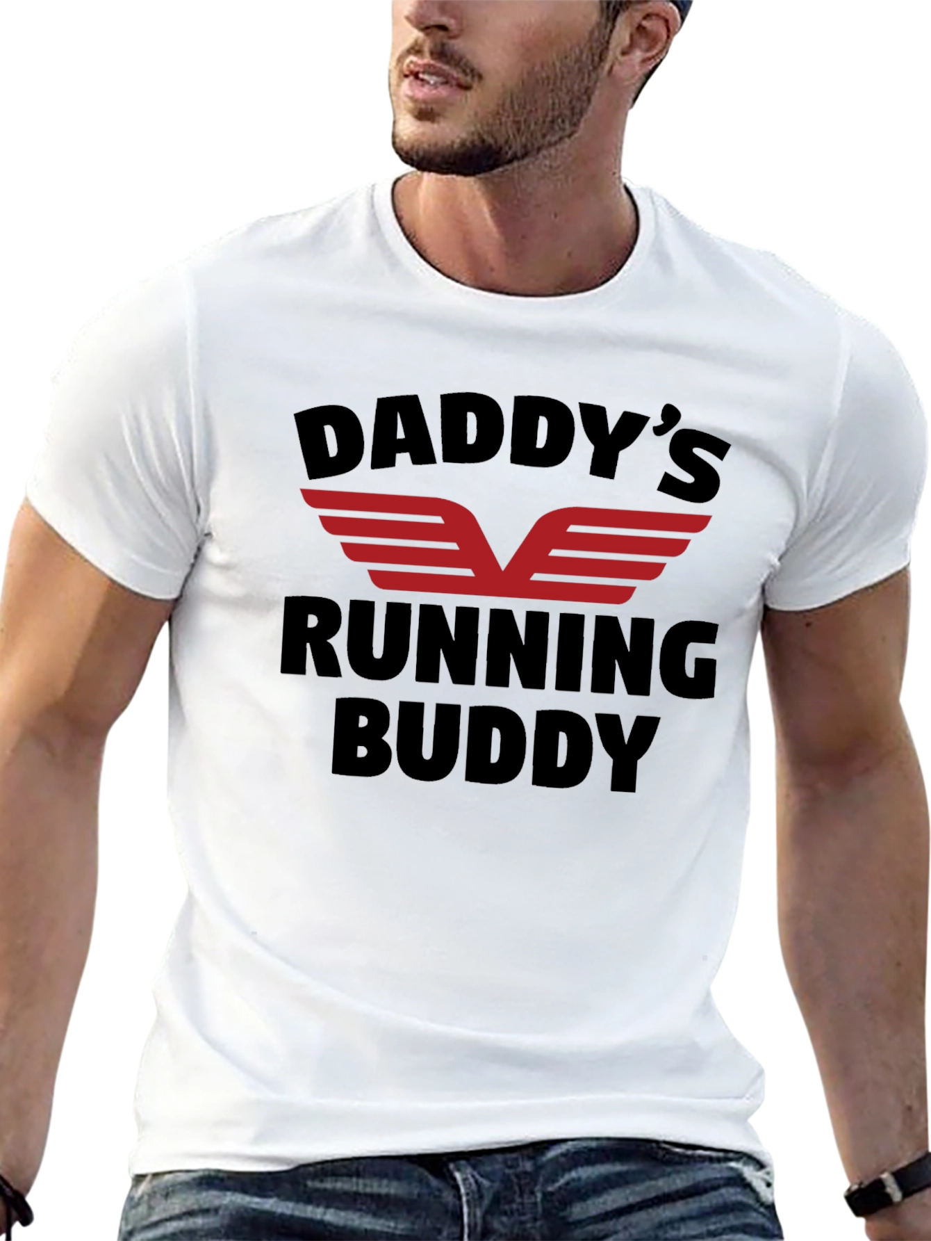 Daddys Running Buddy Black T-Shirt