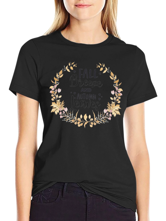 Fall Breeze Autumn Leaves Graphic Tee