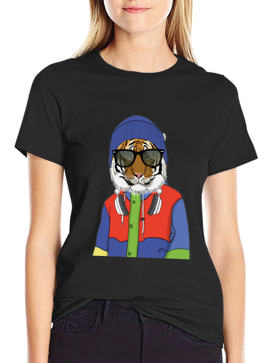 Hipster Tiger Graphic Tee