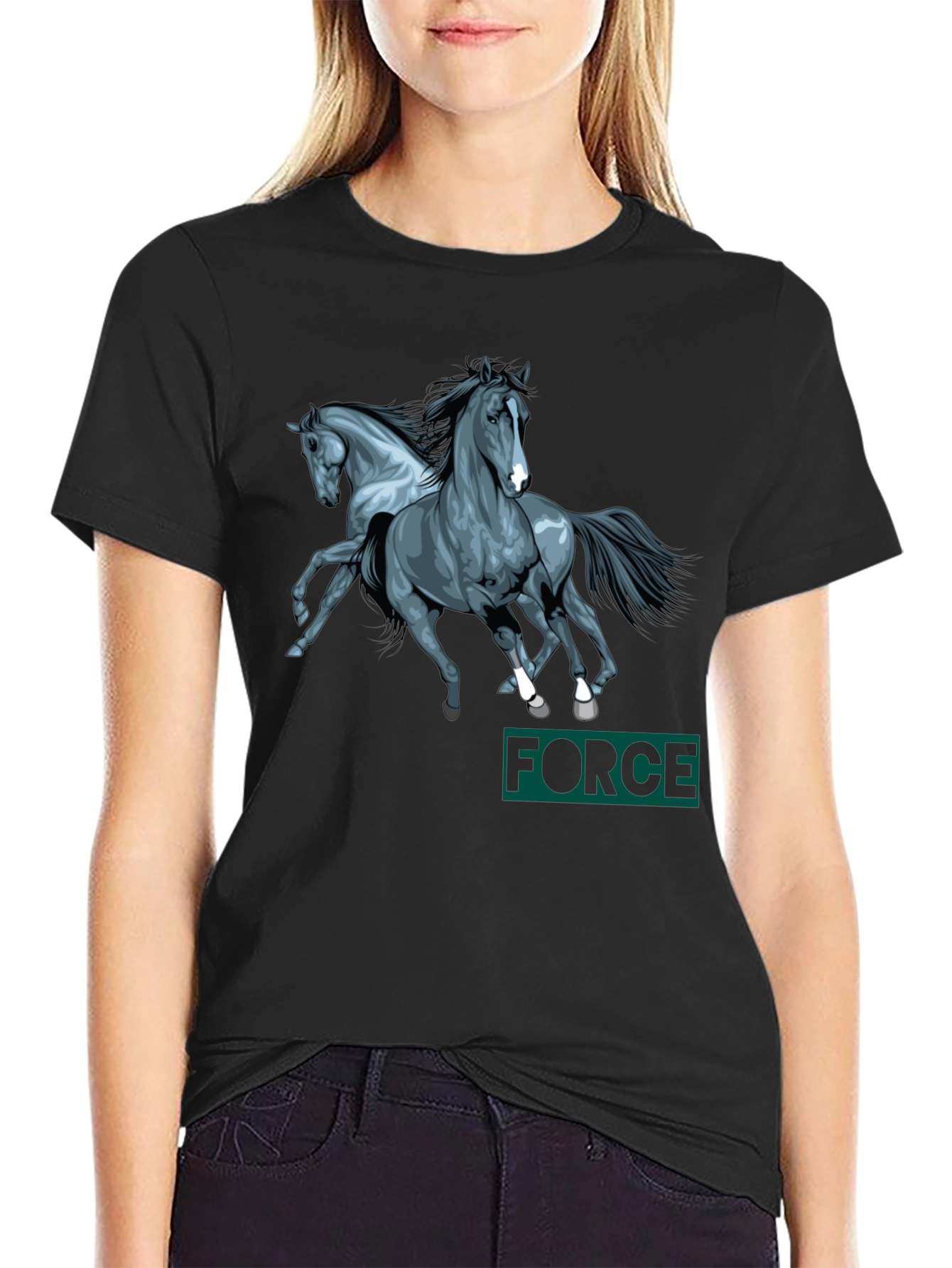 Horse Power Black T-Shirt