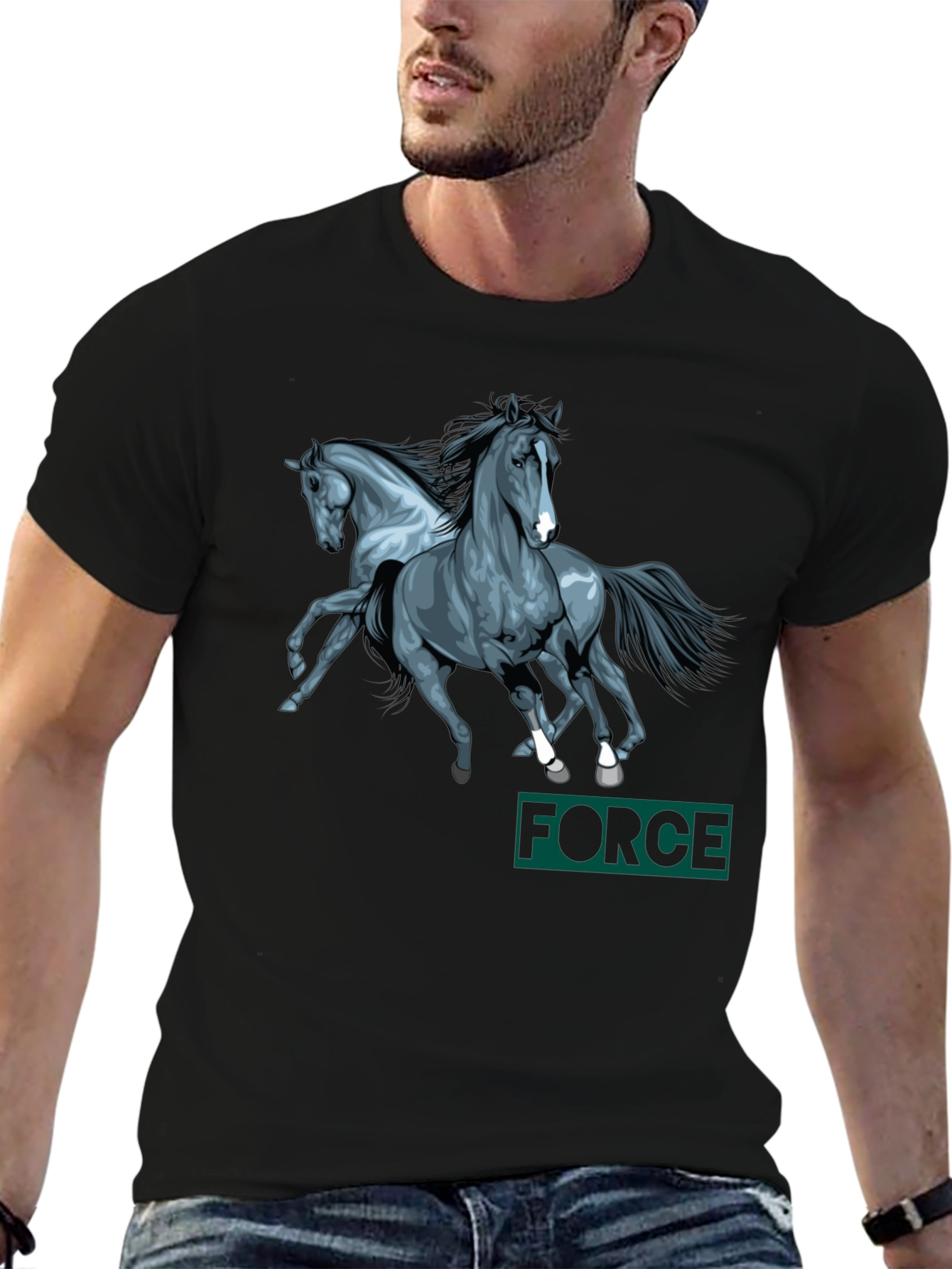 Horse Power Black T-Shirt