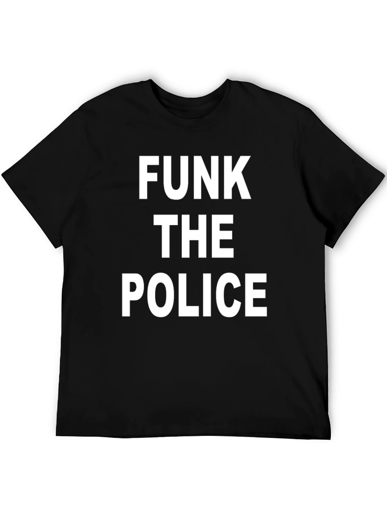 Funk the Police Graphic Tee - Black Cotton T-Shirt