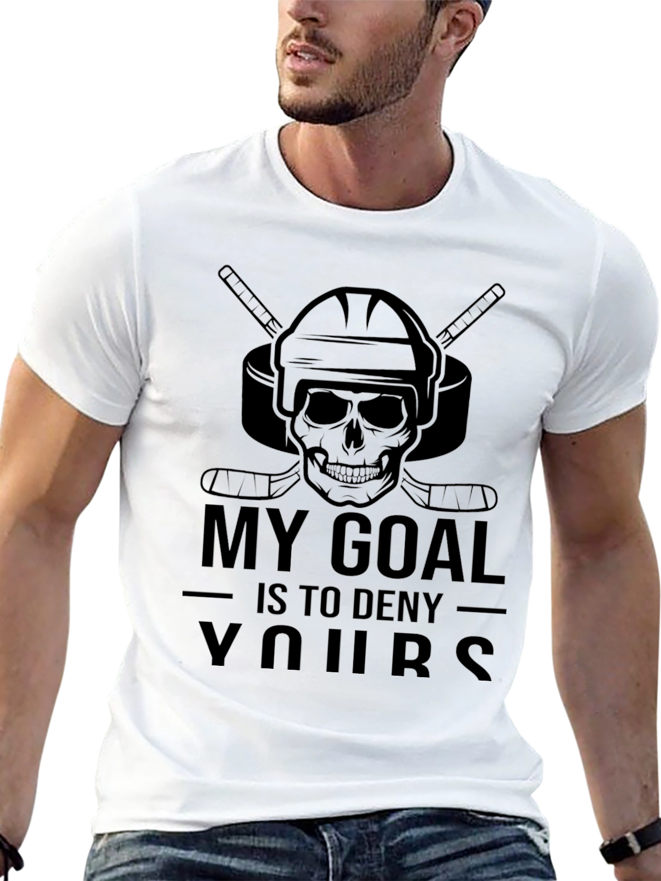 My Goal Is To Deny Yours Hockey T-Shirt