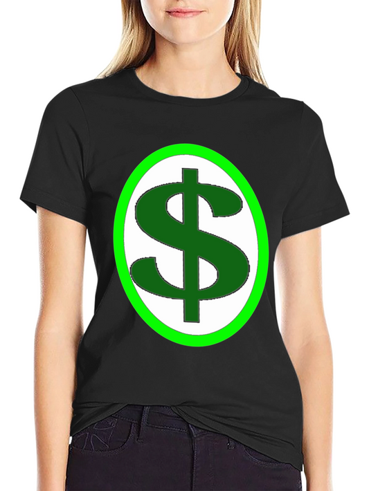 Dollar Sign Graphic Tee - Black