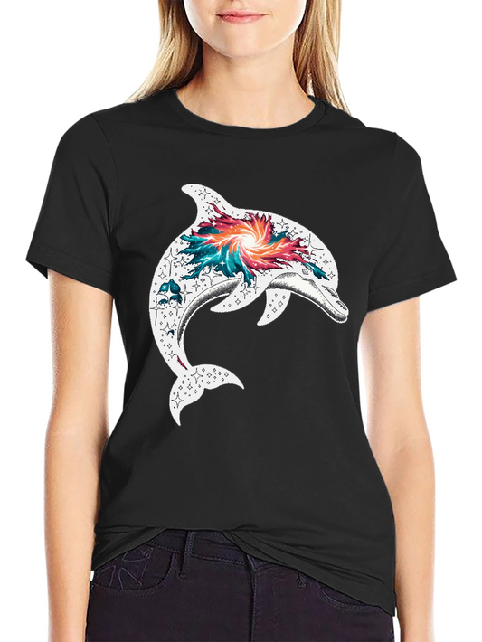 Dolphin Galaxy Graphic T-Shirt
