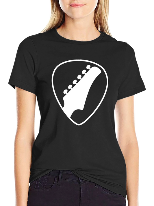 Guitar Pick Headstock Graphic Tee - Music Lover Shirt