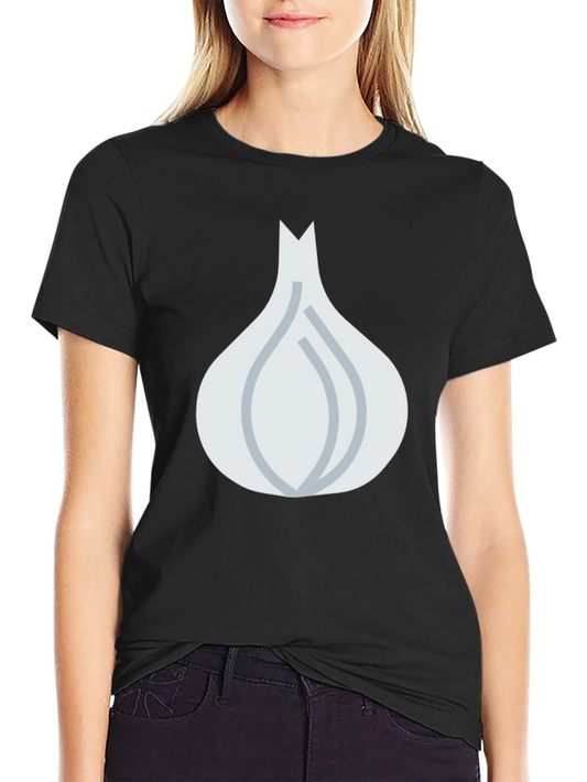 Garlic Graphic Tee - Black Cotton Blend T-Shirt