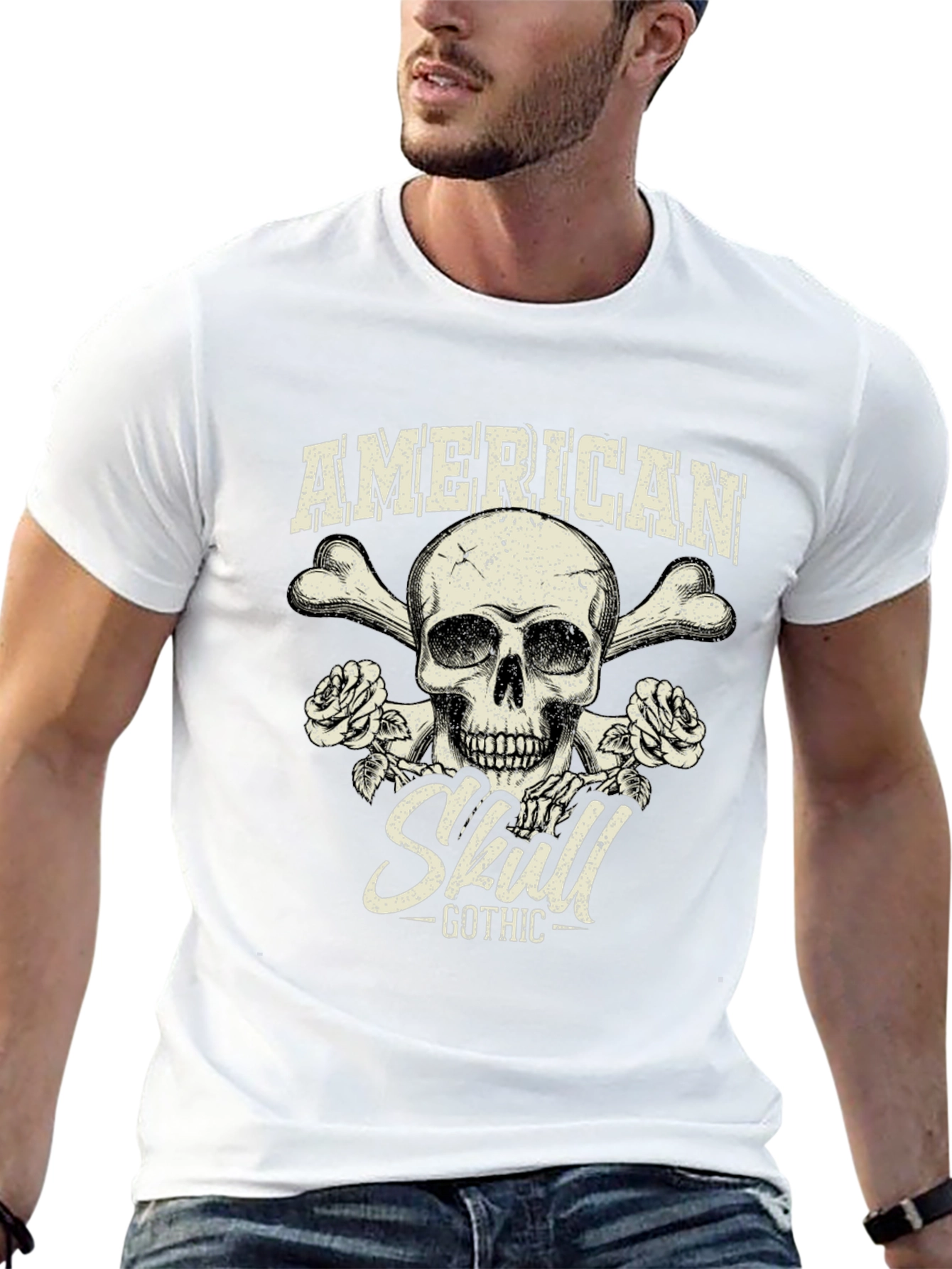 American Skull Gothic T-Shirt