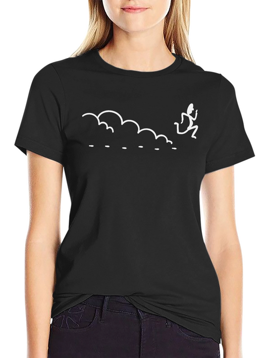 Dust Cloud Runner T-Shirt - Black Cotton Blend Tee
