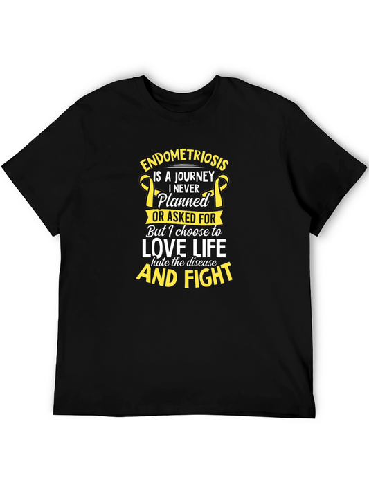 Endometriosis Awareness T-Shirt - Love Life & Fight Design