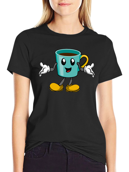 Cartoon Coffee Cup T-Shirt