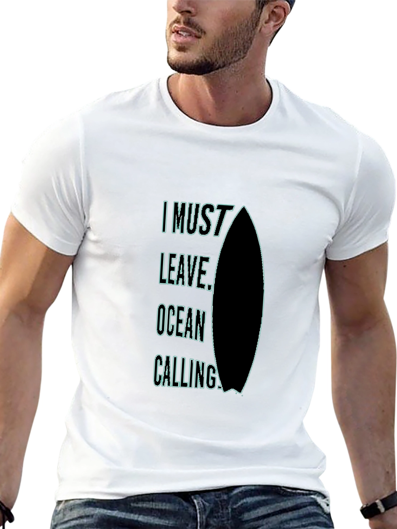 Ocean Calling Graphic Tee - Surfboard Design