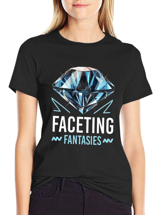 Facetting Fantasies Graphic Tee - Black
