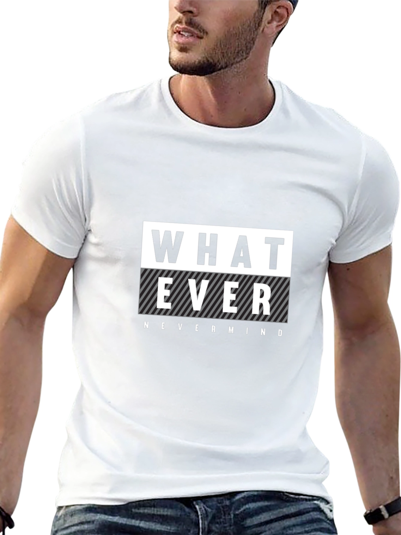 Whatever Nevermind Graphic T-Shirt - Black