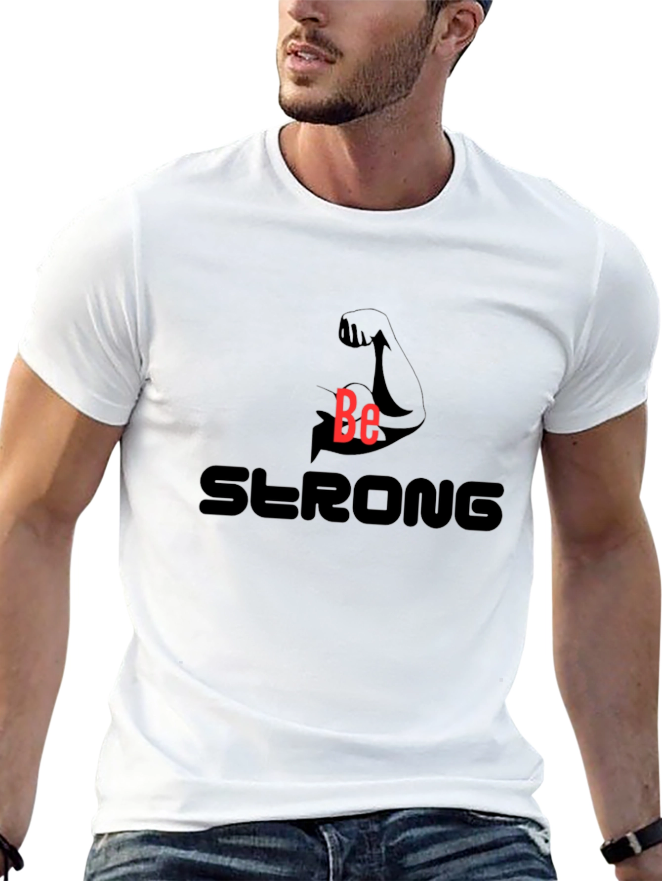 Be Strong Graphic Tee - Black