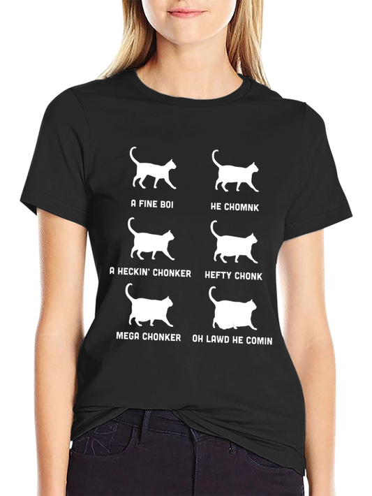 Funny Cat Chonk Scale T-Shirt - Cat Lover Gift