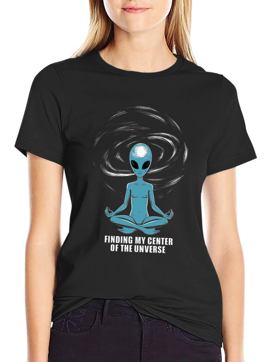 Alien Meditation T-Shirt - Find Your Center