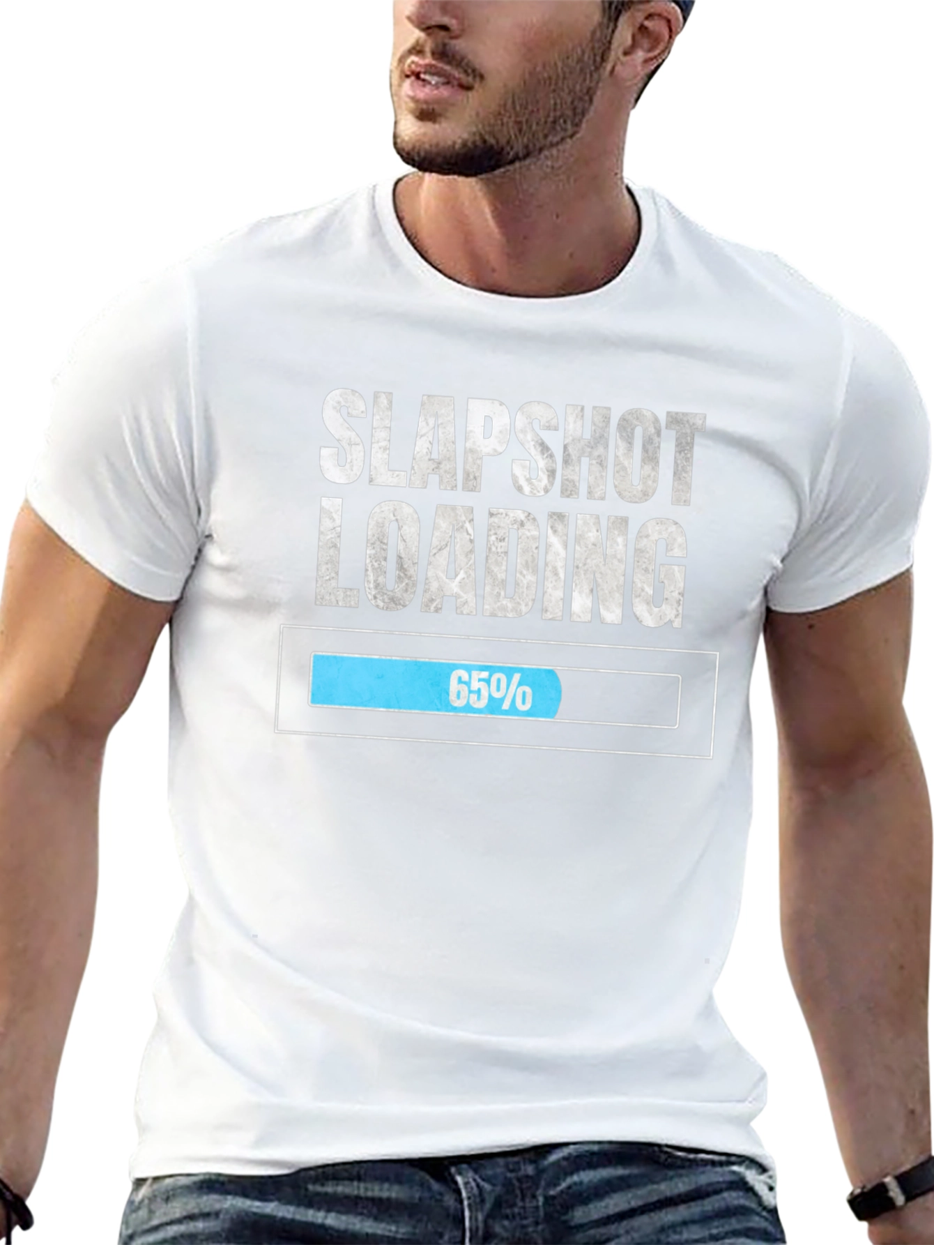 Slapshot Loading 65% Funny Hockey T-Shirt