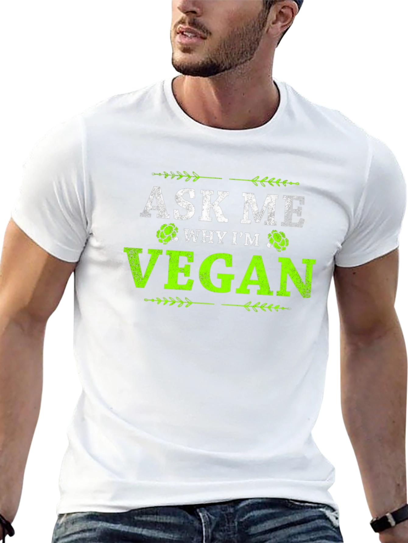 Ask Me Why Im Vegan Graphic T-Shirt