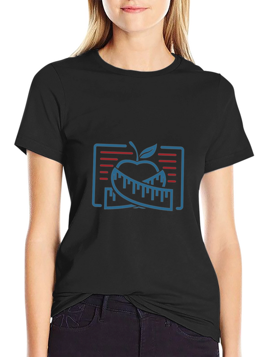 Fitness Apple Graphic T-Shirt - Slim Fit