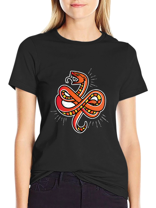 Cool Snake Graphic T-Shirt - Classic Black Tee