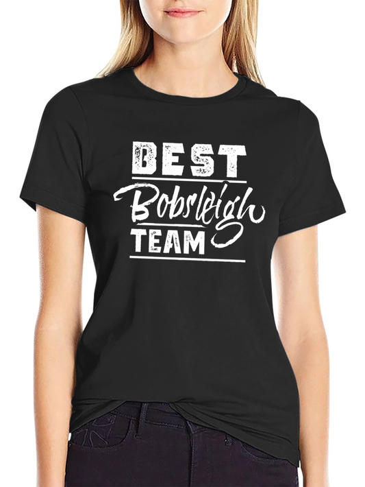 Best Bobsleigh Team Graphic T-Shirt - Black