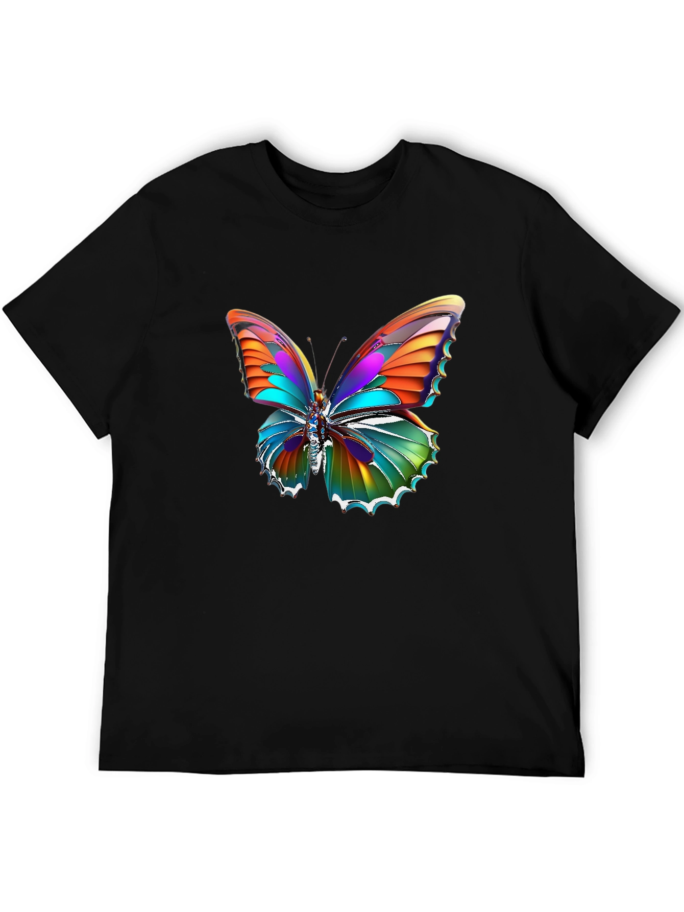 Butterfly Graphic Black T-Shirt