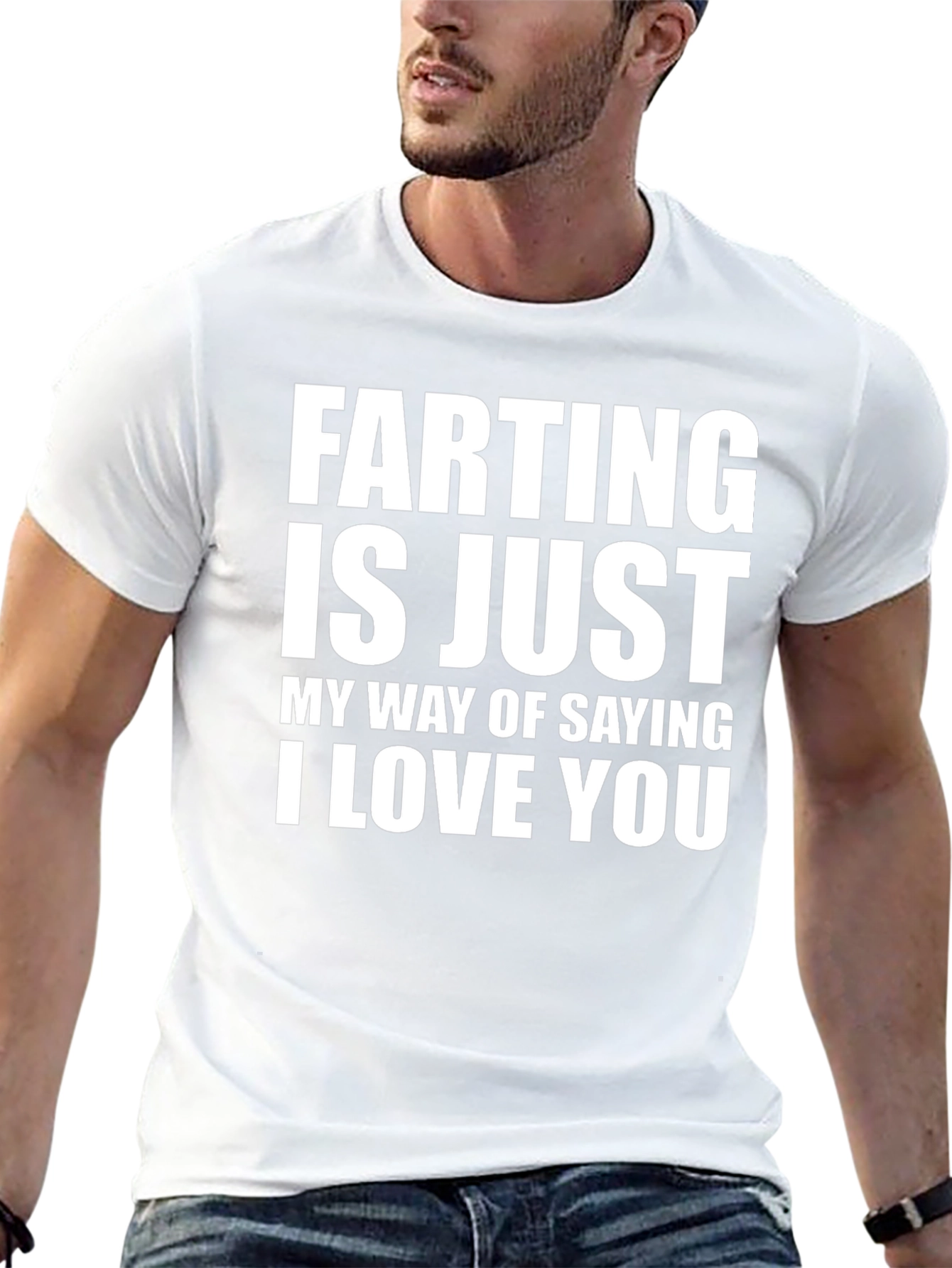 Funny Farting I Love You Black T-Shirt