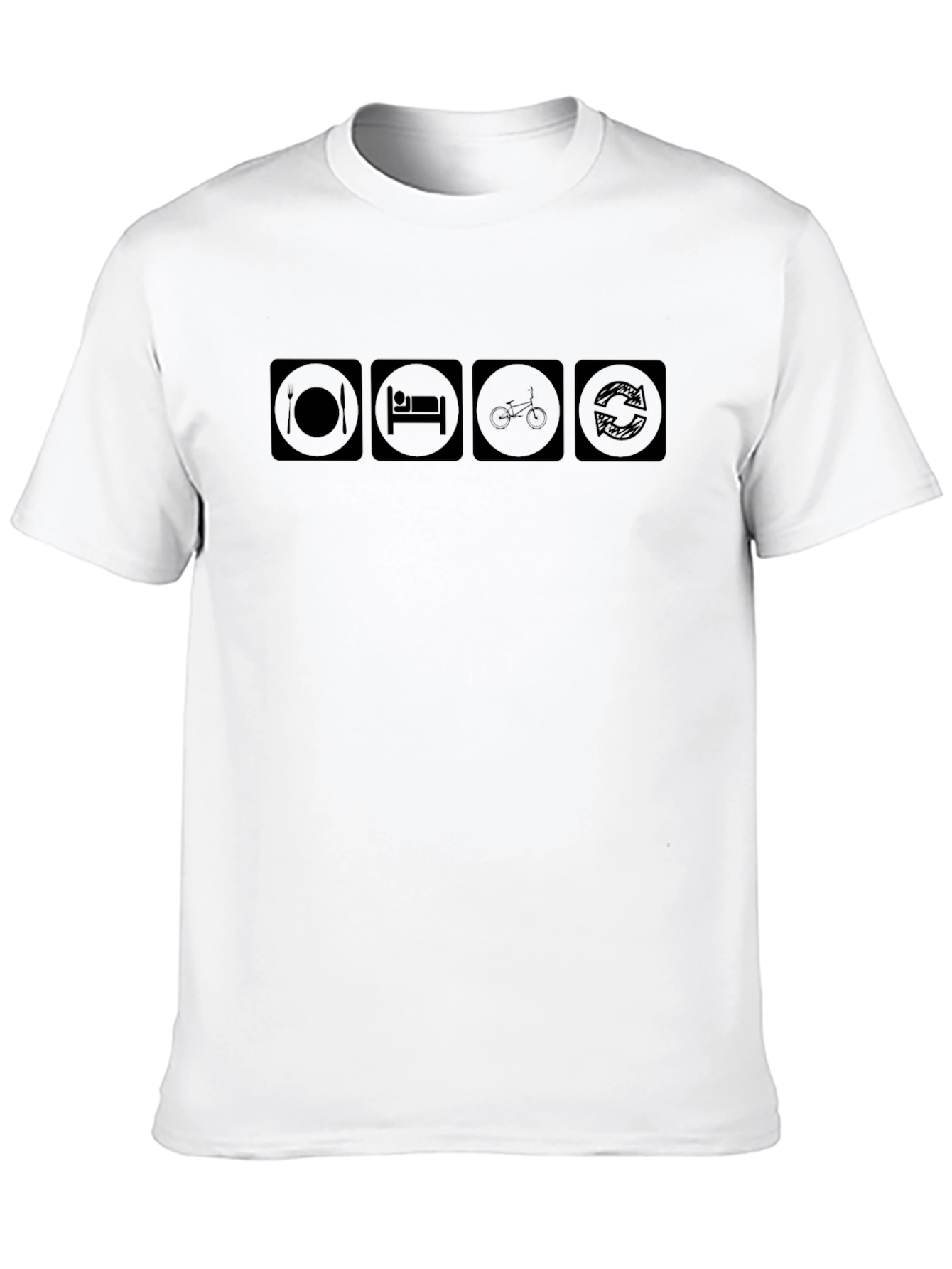 Eat Sleep Bike Repeat Black T-Shirt