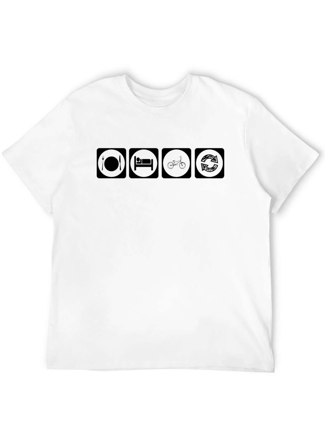 Eat Sleep Bike Repeat Black T-Shirt
