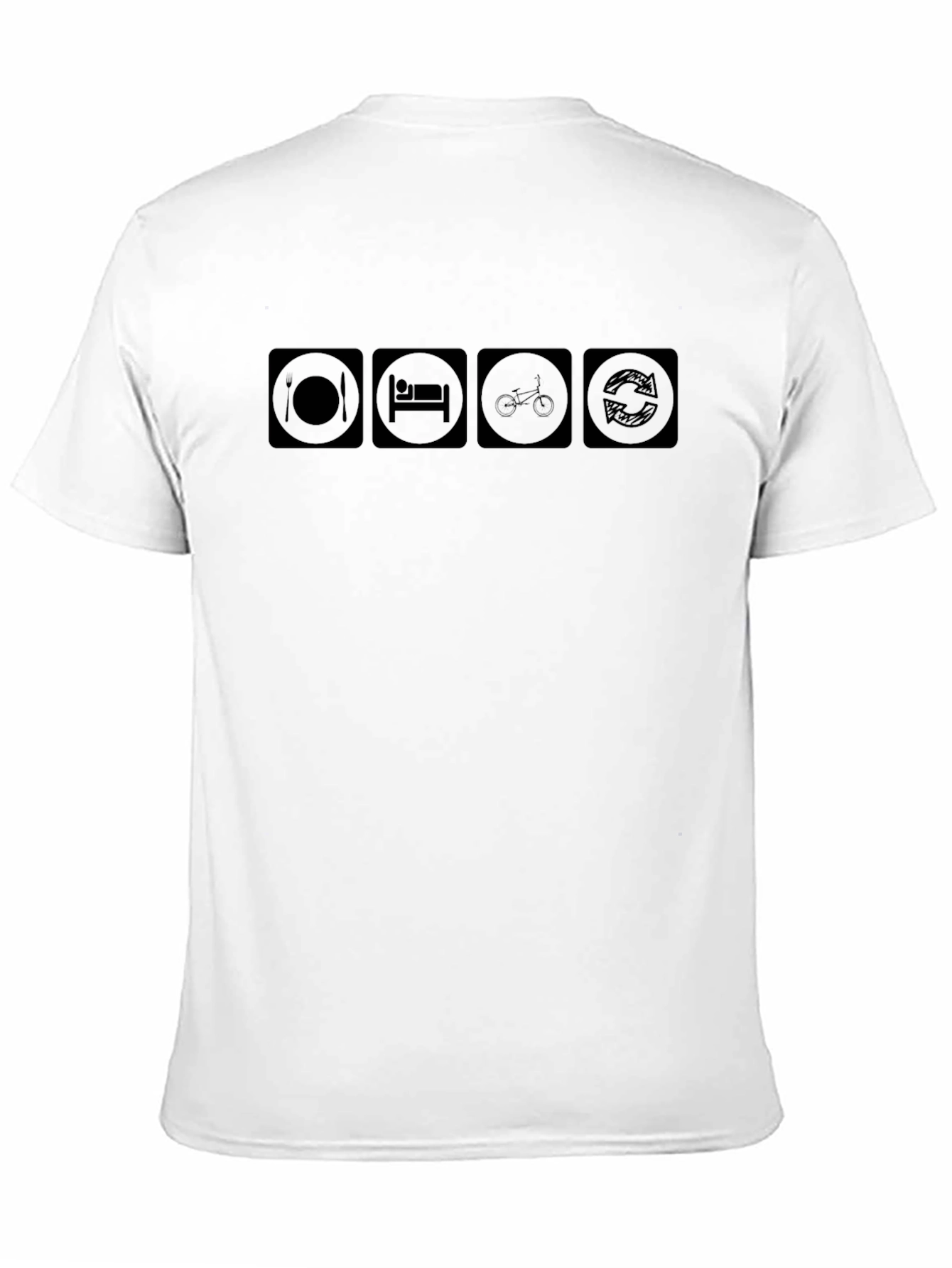Eat Sleep Bike Repeat Black T-Shirt