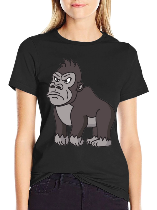 Grumpy Gorilla Graphic T-Shirt - Black Cotton Tee