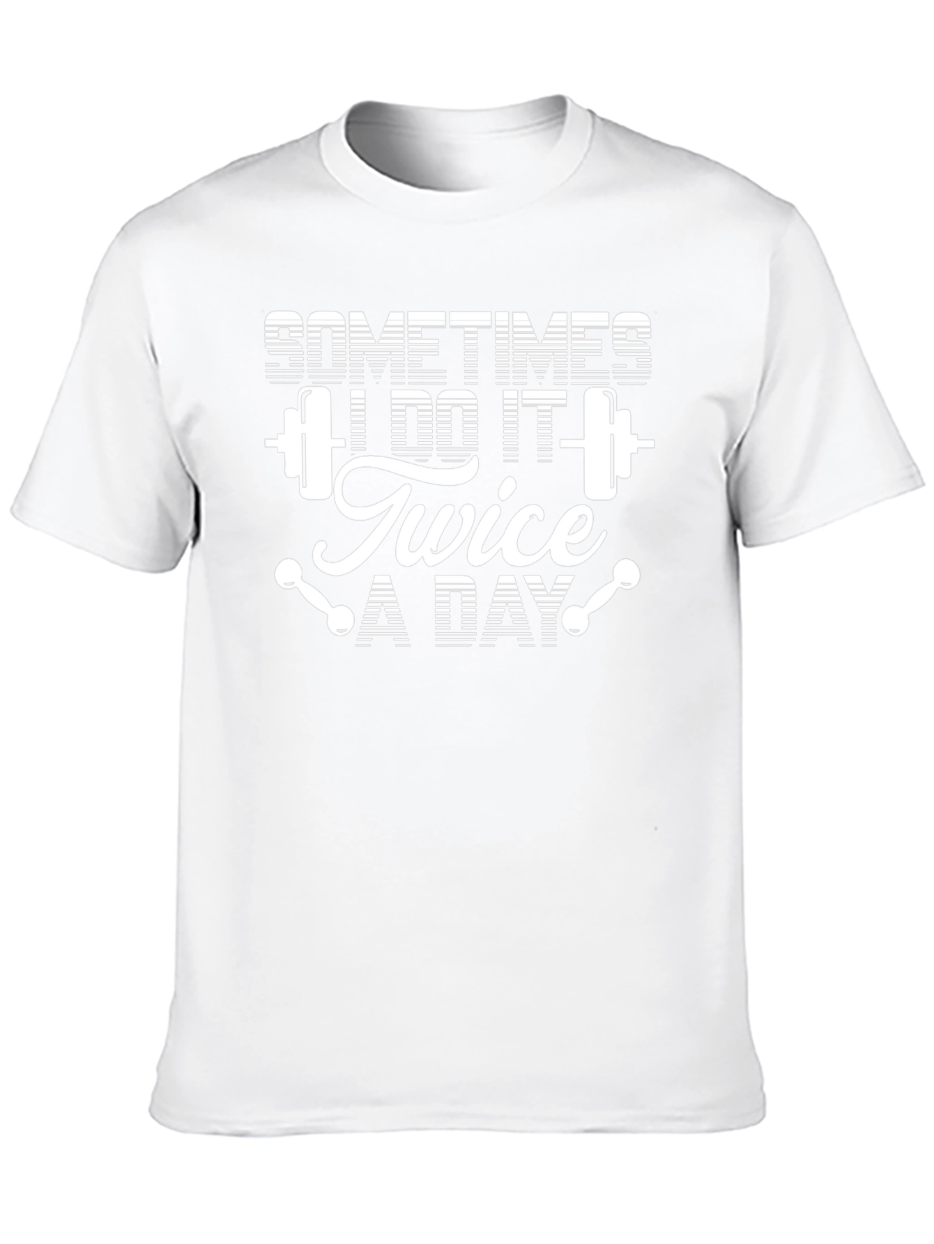 Sometimes I Do It Twice A Day Black T-Shirt