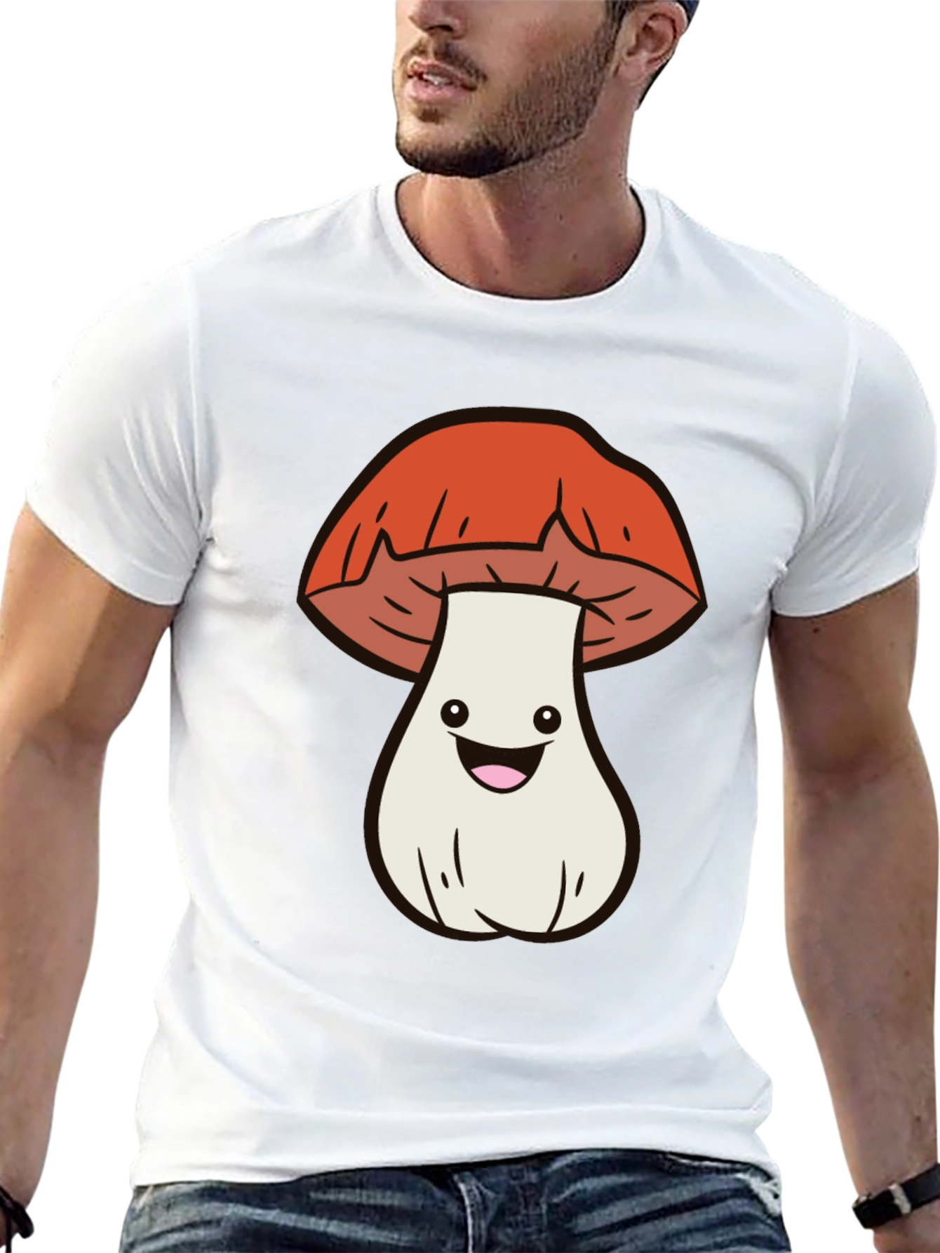 Cute Mushroom Graphic Tee - Fun & Stylish