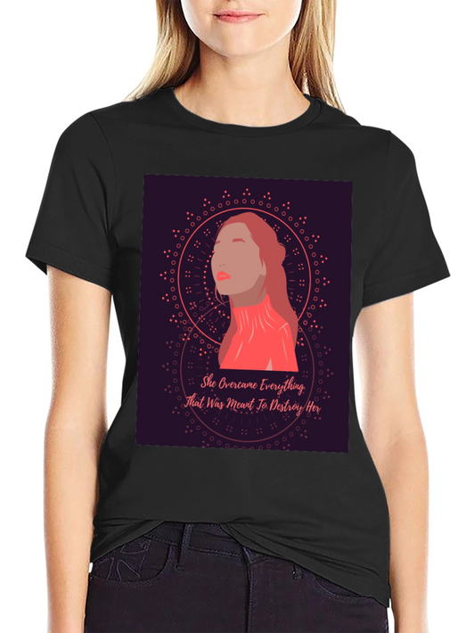 Empowered Woman Graphic Tee - She Overcame T-Shirt