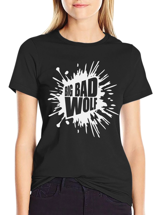 Big Bad Wolf Graphic Tee - Black Cotton T-Shirt