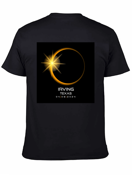 Irving Texas Eclipse 2024 Black T-Shirt
