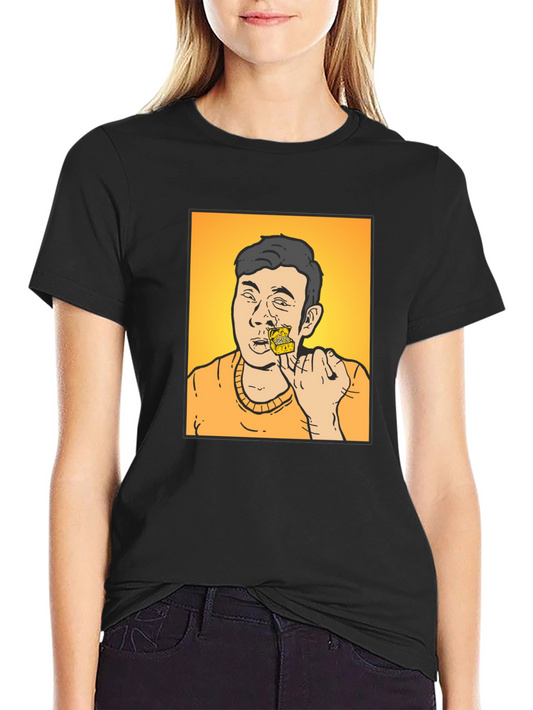 Funny Cartoon T-Shirt - Man with Cheese