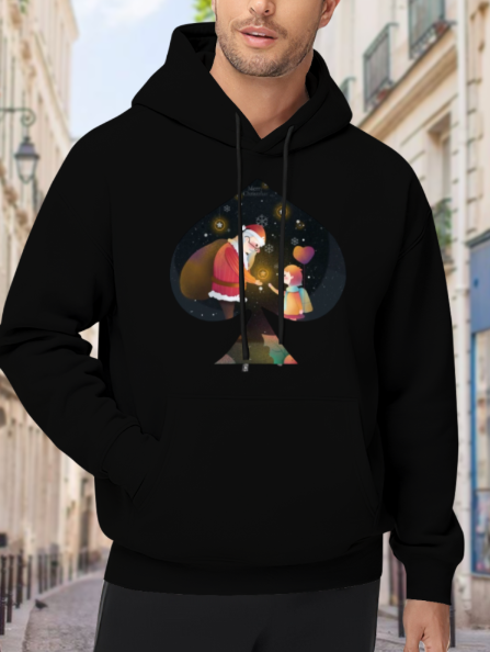 Festive Santa Sleigh Christmas Hoodie