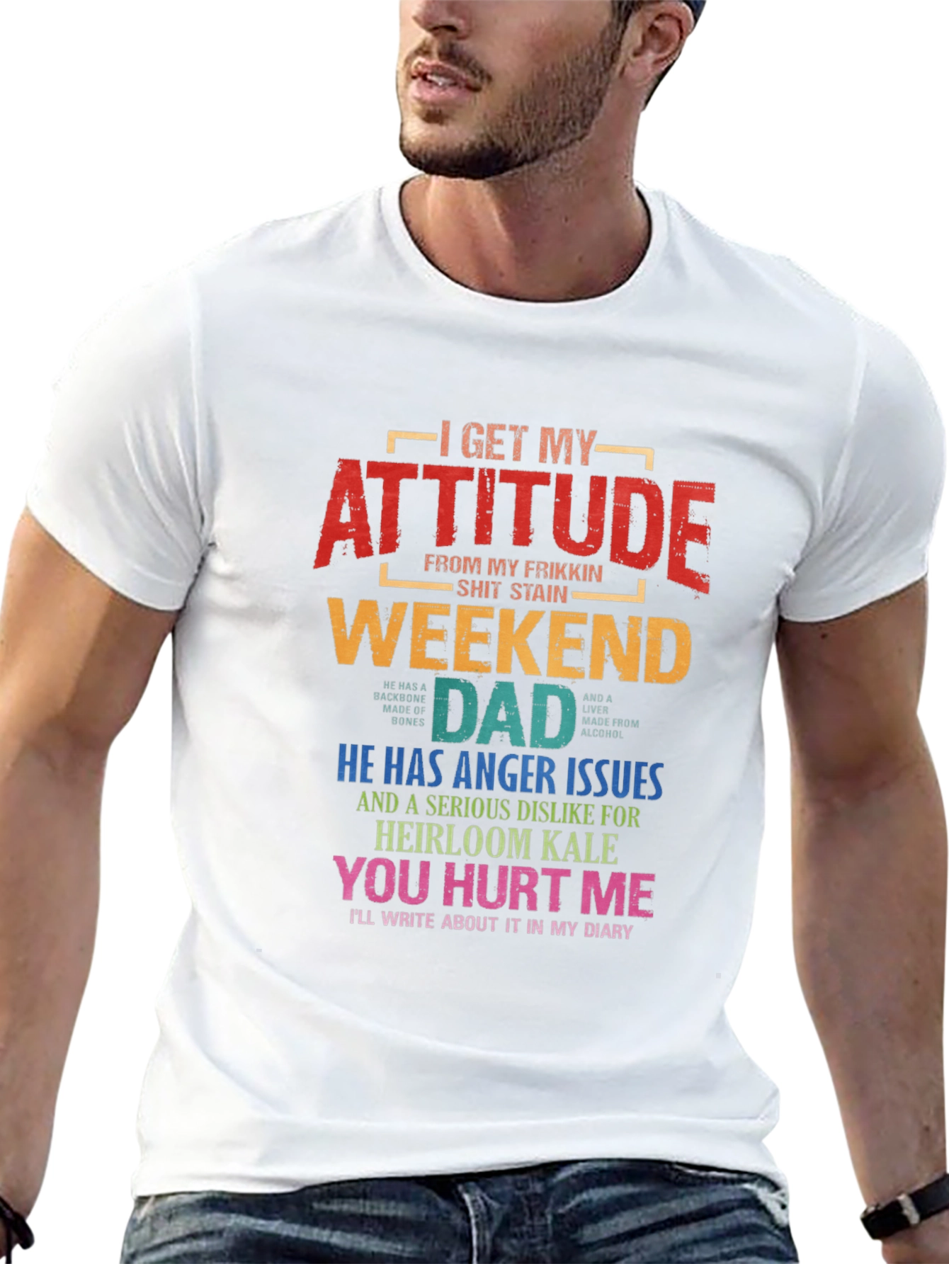 Weekend Dad Attitude T-Shirt - Novelty Gift