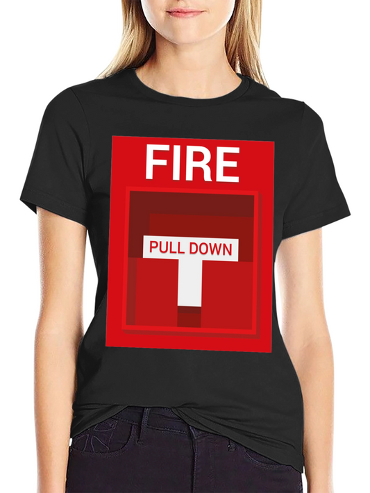 Fire Pull Down Graphic T-Shirt