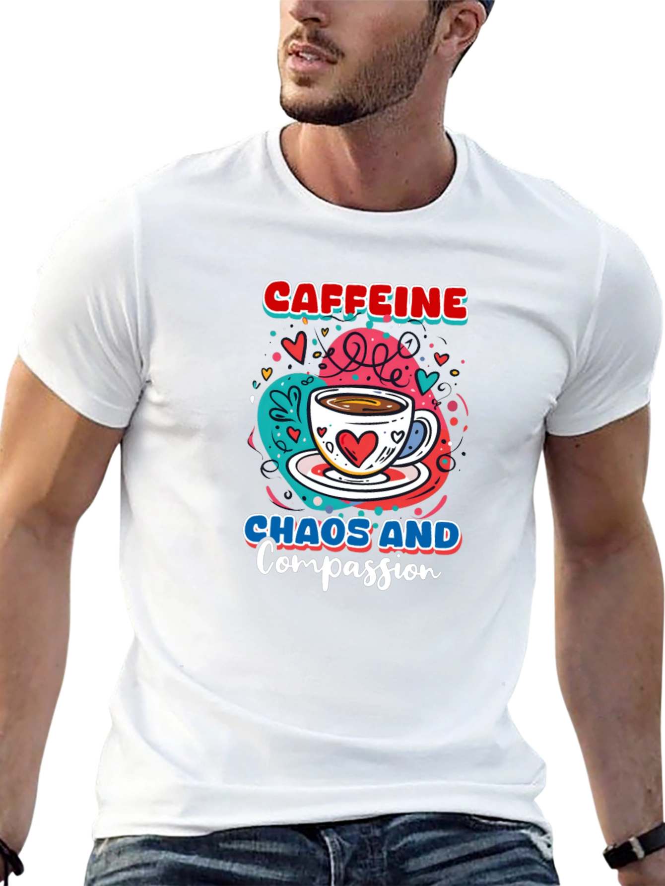 Caffeine Chaos & Compassion Graphic Tee
