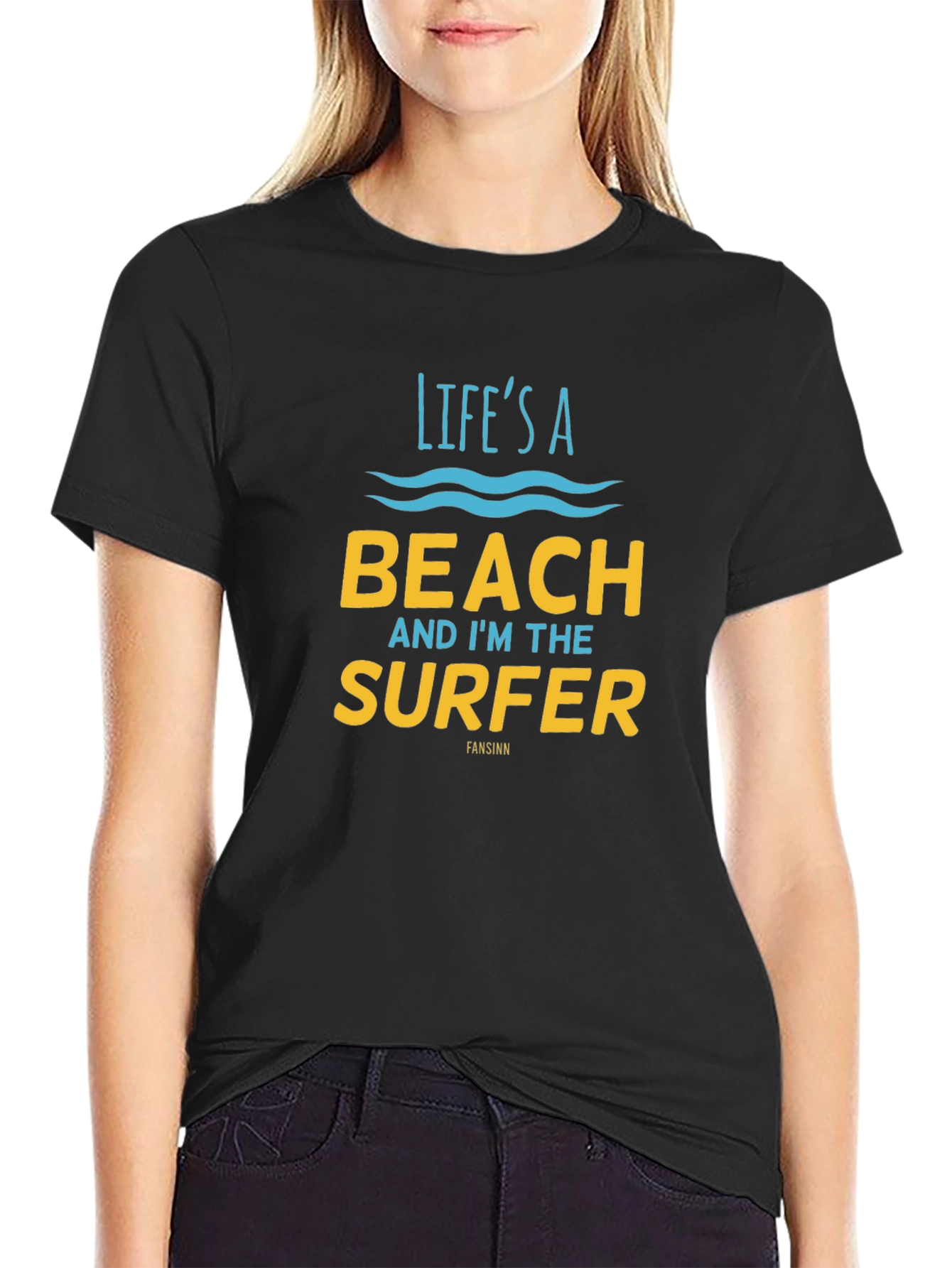 Lifes a Beach T-Shirt - Surfer Graphic Tee